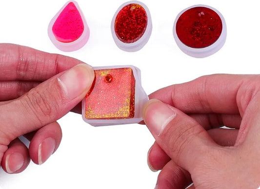 Epoxy molds for pendants - Silicone jewelry mold - Set of 5.