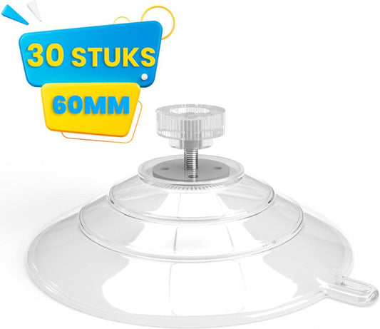 Brute Strength - 15 x Threaded Suction Cup - 40MM M4x10 - Suction cup with hook alternative to window film - sun protection suction cups - suction cup hooks - nut â bolt - glass - hanging hooks.