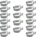 16 Pcs Brace Bands Chain Link Fence, Galvanized Steel Chain Link Brace Band Use for 1-7/8" Outside Diameter Post/Pipe, Gate, Fences Panels Silver