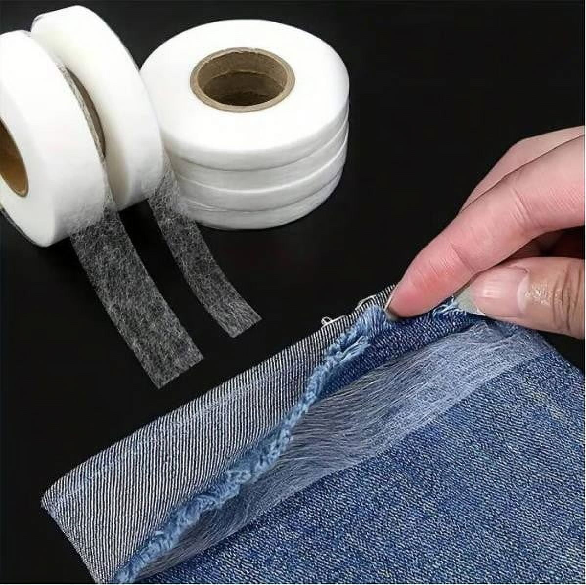70 Yards Iron in Hemming Tape, 3cm Adhesive No Sewing Hem Tape, Iron in Tape for Hemming, Stitch Witchery Tape Sewing Tape, Fusible Tape Adhesive Wonder Web for Curtain, Pants, Clothes White
