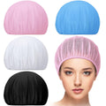 QZS 4 Pcs Mesh Sleep Bonnets,Breathable Shower Caps,Hair Nets Caps for Women,Reusable Multi-color Night Bonnets for Shower,Sleeping,Washing Face Multi-color.