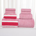 Clearance 8 Pack Plush Absorbent 100% Cotton Bath Towel Set, 2 Bath Towels 4 Hand Towels 2 Washcloths, Luxury 8 Piece Towel Set for Bathroom SPA Gym, Family Bath Towel Set Pink