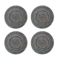 Round Placemats Set of 4, Cotton Woven Placemat Heat-Resistant Non-Slip Washable Table Mats for Dining Table 14 Inch, Blue Gray