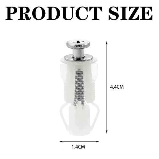 2pcs Toilet Fixings Toilet Seat Fittings And Fixtures, Stainless Steel Toilet Seat Screws Top Fixing Toilet Seat Fittings Hinges Screws Expanding Nuts White Fixing Bolt For Toilet Covers