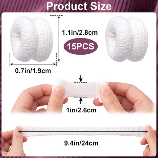 Cotton Finger Cot,Tutuviw 9.8x1 Inch Finger Bandages Protectors,Elastic Thumb Gloves Protectors,Dressing Gauze,Breathable Bandages for Thumb Sprains,Finger Gloves Thumb Covers - White