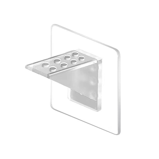 Adhesive Shelf Bracket, No-Drill Shelf Support Hooks, Clear Plastic Adhesive Wall-Mounted Bracket for Closet Cabinet Organization, Easy Instal(B) A