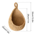 Hanging Wall Basket, Teardrop Hanging Baskets with Hanging Ring for Home Indoor Decoration, Hanging Plant Pot Holder, Vegetable Fruit Storage Baskets for Kitchen Wall Restaurant Balcony Garden F
