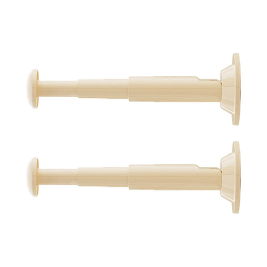 2PCS Retractable Clothes Hanger Storage Rack, Extendable Clothes Hanger with Suction Cup, Space Saving Household Tool for Closet Washer Dryer Beige