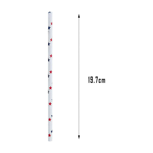 100Pcs Paper Disposable Straws, Red and White Striped Paper Straws, Biodegradable Disposable Drinking Straws for Smoothie, Brithday, New Year, Party Decoration Supplies Orange
