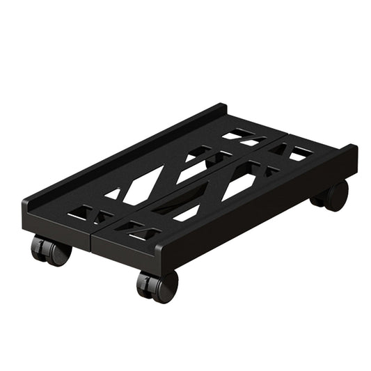 Adjustable Mobile CPU Stand, Ventilated Computer Tower Stand with 4 Caster Wheels, for PC Tower, Under Desk CPU Holder, PC Floor Cart Computer Riser for Gamers Black