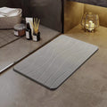 Stone Bath Mat, Diatomaceous Earth Shower Mat, Non-Slip Super Absorbent Diatomite Stone Bath Mats, Bathroom Door Mat, for Bathroom Floor Quick Drying Natural Easy to Clean Gray