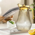 Acrylic Pitcher, Clear Plastic Water Pitchers with Lid and Spout, Iced Tea Pitcher Beverage Containers for Fridge, Juice, Sangria, Lemonade, Shatter-proof, BPA-Free Yellow