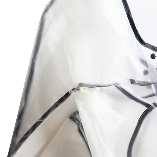 Genuiskids Hooded Transparent Raincoat Girl Boys Rain Coat Hooded Outdoors Clear Waterproof Kids Toddler Children's Rainwear Protective Covers 1-10T 3-6Y White