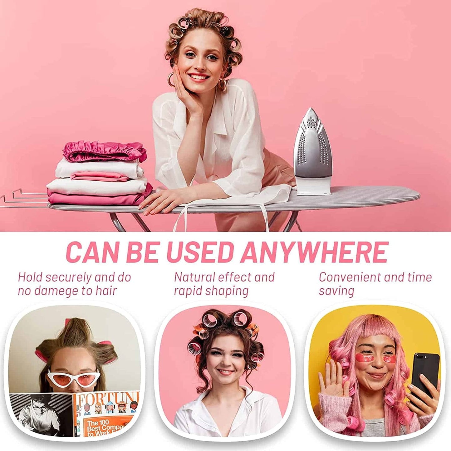 Self Grip Small Hair Curlers,Hair Rollers Curlers,Salon Hairdressing Curlers,DIY Curly Hairstyle Hair Rollers for Women Medium Short Hair (Gripping Sticky Rollers 0.6" 12PCS), Random color 6PCS.