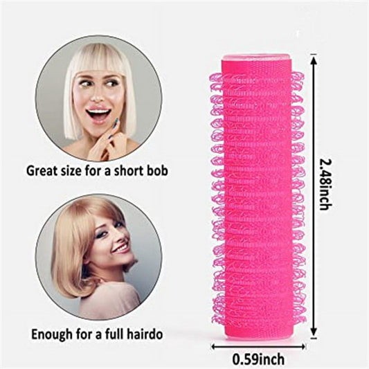 Self Grip Small Hair Curlers,Hair Rollers Curlers,Salon Hairdressing Curlers,DIY Curly Hairstyle Hair Rollers for Women Medium Short Hair (Gripping Sticky Rollers 0.6" 12PCS), Random color 12PCS.