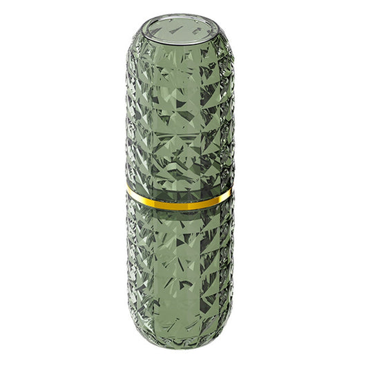 harmtty Toothbrush Box Large Capacity Light Luxury Portable Travel Toothbrush Toothpaste Holder Case for Bathroom,Clear Green.