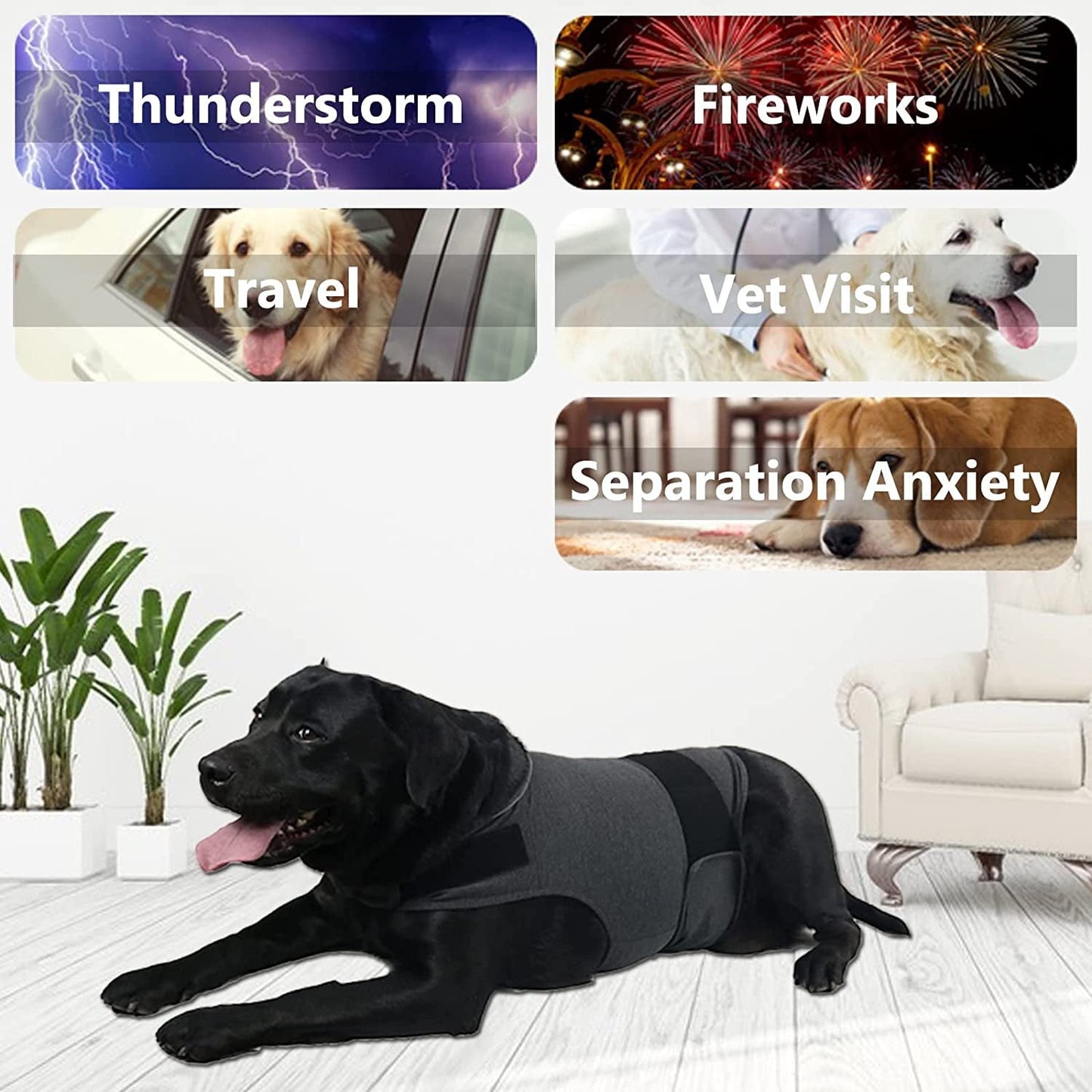 Dog Jacket, Skin-Friendly Dog Calming Vest - Dog Shirt for Thunder, Fireworks and Separation - Keep Pet Calm Without Medicine & Training, Anti Anxiety Vest for Dogs XS Rose Red
