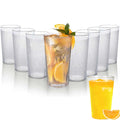 12oz Tumbler Beverage Cups, Clear Plastic Cup, Stackable Drinking Cups, Drink Tumblers for Hotel Cafe, Party & Catering Supplies, Restaurant Grade Cups, Clear, Set of 8 8oz