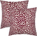 Lime Green White Leopard Print Pillow Covers 18x18 Inch Set of 2 Cheetah Animal Spots Decorative Throw Pillows For Couch Farmhouse Chinoiserie Pillow Cases Home Decor For Room Sofa Bed Porch Outdoor 16" x 16" Pink Leopard