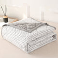 Summercome Cooling Quilt, Thin Quilts Summer Lightweight Comforter, Full Washed Cotton, Machine Washable, Soft Comfy Breathable Sleep Blanket for Hot Sleeper, Ultra-Cool Lightweight (Blue, Queen) Queen White