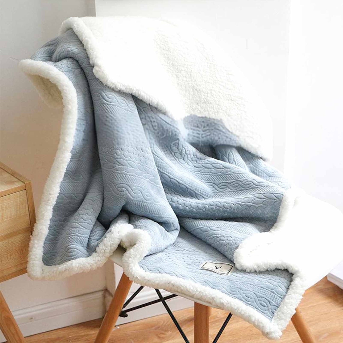 Kdkad Double-Sided Wearable Blanket, Ultra Soft Flannel Shawl Blanket, Reversible Blanket for Women and Men, Throw Blanket for Home, Travel, Warm Present (31.5×47.2 Inch) 31.5×47.2 in Gray