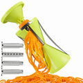 Darzheoy Spiralizer, Stainless Steel Vegetable Cutter for Large or Small Veggie Spaghetti Zucchini Carrot Pasta Noodle Maker Green