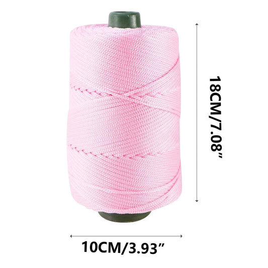 AYktou 32 Colors Macrame Cotton Cord 200g/7.05oz,100% Natural Handmade 4 Strands Twisted Cotton Rope Polyester Thread Spools for Wall Hanging Plants Hangers Gift Wrapping Tapestry DIY Crafts #K - Light Pink