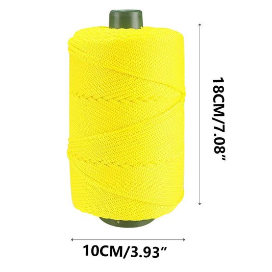 AYktou 32 Colors Macrame Cotton Cord 200g/7.05oz,100% Natural Handmade 4 Strands Twisted Cotton Rope Polyester Thread Spools for Wall Hanging Plants Hangers Gift Wrapping Tapestry DIY Crafts #L - Yellow