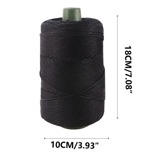AYktou 32 Colors Macrame Cotton Cord 200g/7.05oz,100% Natural Handmade 4 Strands Twisted Cotton Rope Polyester Thread Spools for Wall Hanging Plants Hangers Gift Wrapping Tapestry DIY Crafts #T - Black