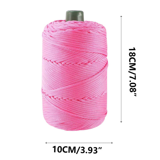 AYktou 32 Colors Macrame Cotton Cord 200g/7.05oz,100% Natural Handmade 4 Strands Twisted Cotton Rope Polyester Thread Spools for Wall Hanging Plants Hangers Gift Wrapping Tapestry DIY Crafts #X - Pink