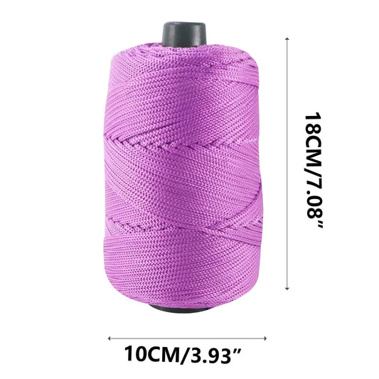 AYktou 32 Colors Macrame Cotton Cord 200g/7.05oz,100% Natural Handmade 4 Strands Twisted Cotton Rope Polyester Thread Spools for Wall Hanging Plants Hangers Gift Wrapping Tapestry DIY Crafts #Y - Purple