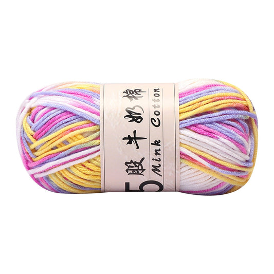 AYktou Cotton Yarn -Multi Colored Yarn Rainbows Crochet Yarn 50g/2.5oz,295 Yards,5 Strands,Lightweight Yarn For Crochet,Knitting and Crafts,24 Colors Color - 11
