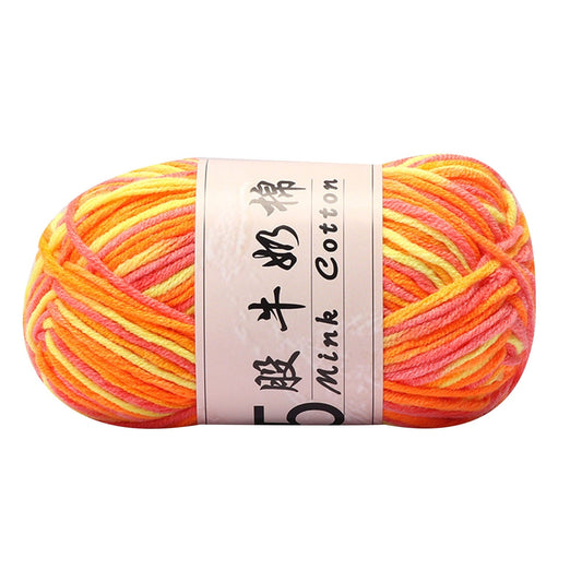 AYktou Cotton Yarn -Multi Colored Yarn Rainbows Crochet Yarn 50g/2.5oz,295 Yards,5 Strands,Lightweight Yarn For Crochet,Knitting and Crafts,24 Colors Color - 13