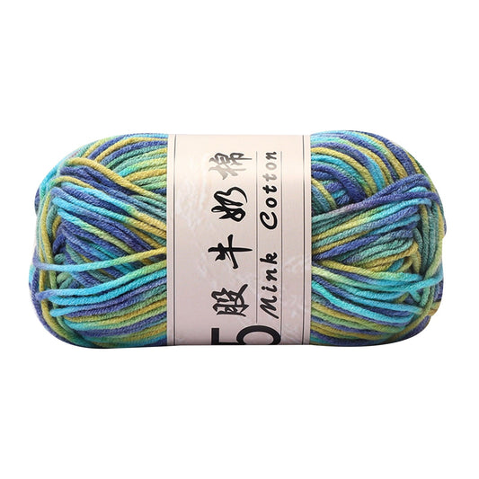 AYktou Cotton Yarn -Multi Colored Yarn Rainbows Crochet Yarn 50g/2.5oz,295 Yards,5 Strands,Lightweight Yarn For Crochet,Knitting and Crafts,24 Colors Color - 16