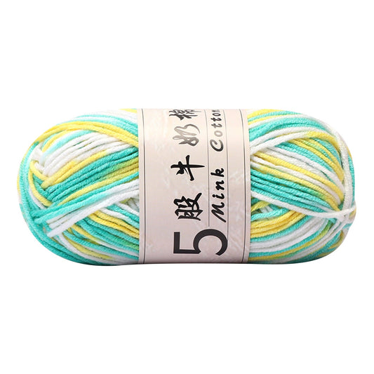 AYktou Cotton Yarn -Multi Colored Yarn Rainbows Crochet Yarn 50g/2.5oz,295 Yards,5 Strands,Lightweight Yarn For Crochet,Knitting and Crafts,24 Colors Color - 24