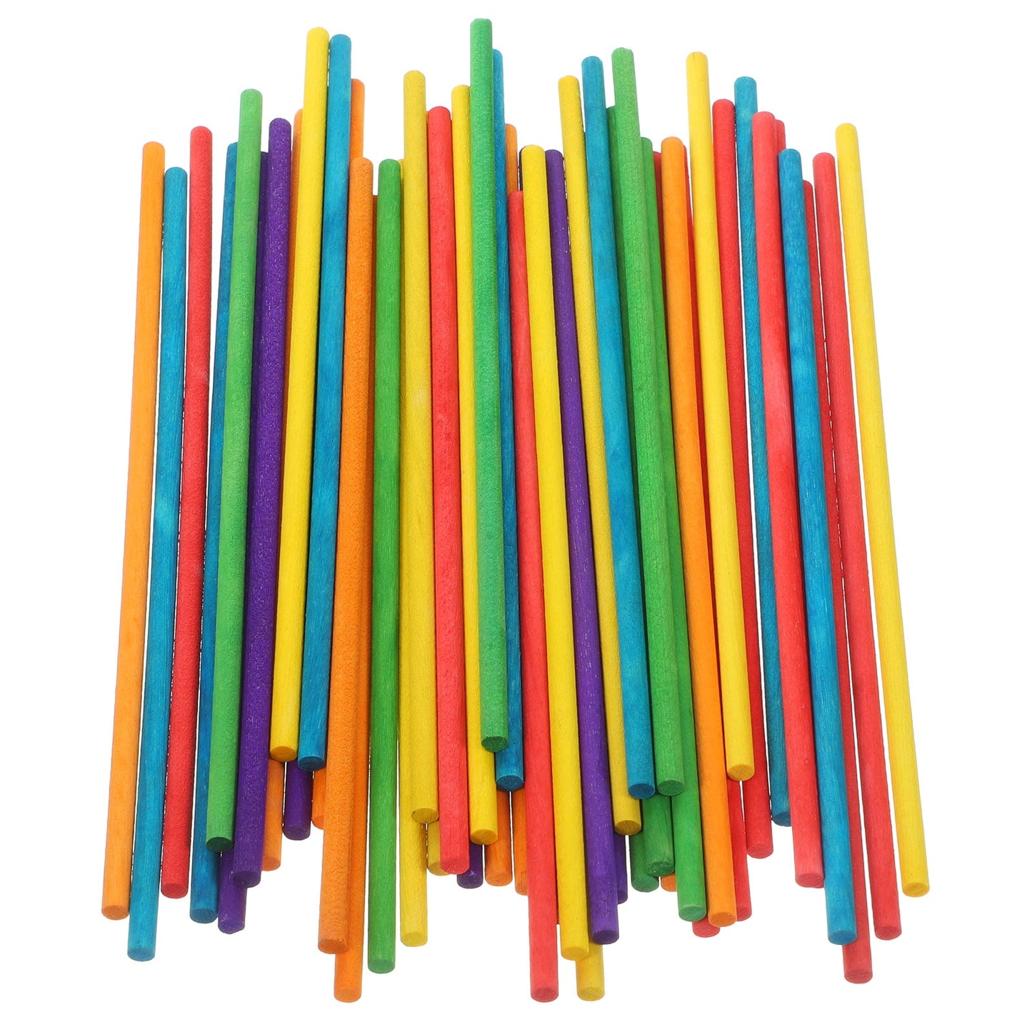 100 Pcs Colorful Small Round Wooden Dowels Sticks for Crafting, Charcuterie Boards, Maple Rods, Kids Projects