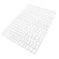 Worgeous 8 Pcs Painting Template Large Number Stencil Printable Cursive Stencils White