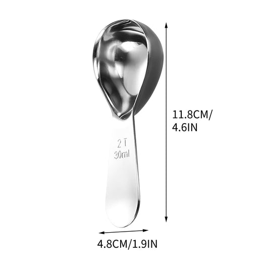 Darzheoy Coffee Scoop Stainless Steel Coffee Measuring Spoon Tablespoon Coffee Scoop Short Handle Measuring Spoon for Ground Coffee Tea Sugar Flour Coffee Scoop (30ml) A
