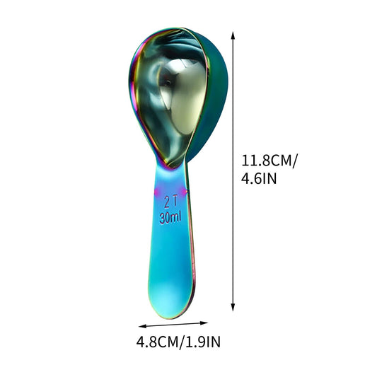 Darzheoy Coffee Scoop Stainless Steel Coffee Measuring Spoon Tablespoon Coffee Scoop Short Handle Measuring Spoon for Ground Coffee Tea Sugar Flour Coffee Scoop (30ml) D