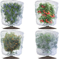 Darzheoy 1 Pack Garden Mesh Netting for Plants, 19.7 x 29.5 Inch Insect Bird Barrier Netting Mesh with Drawstring, Tomato Plant Cover Fruits Tree Netting Bags Protection for Vegetables 63" x 90.6" 1 Pack