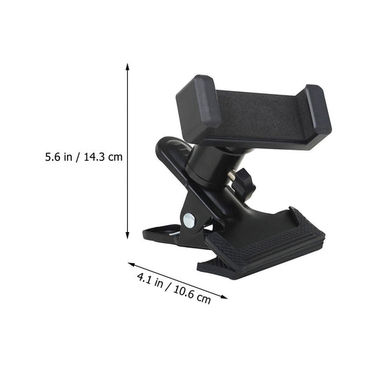 HOOWIFFY Guitar Phone Mount Metal Holder Black for Music Scores and Video Recording 2Pcs