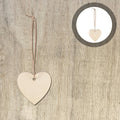 HOOWIFFY 200Pcs Unfinished Wooden Heart Shapes for Crafts, Wood Embellishments and Decorations