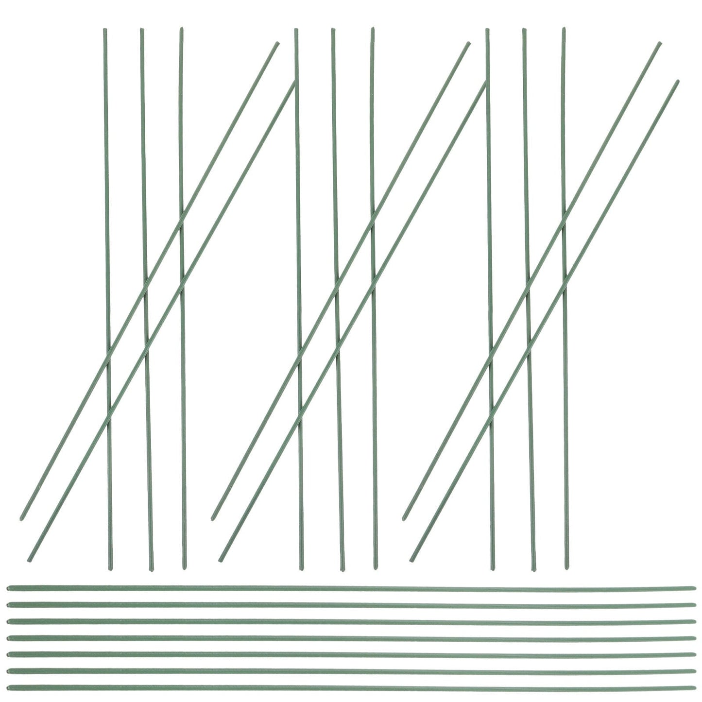 HOOWIFFY 100pcs Green Floral Wire Stems for Artificial Flowers Flexible and Bendable for Arrangements