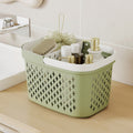 Kdkad Portable Shower Caddy Basket - Water-Resistant Bath Organizer with Drain Holes | PP Plastic Dorm Essential with Handles for Toiletries & Cosmetics Storage 7.5×10.4×6.6 in A