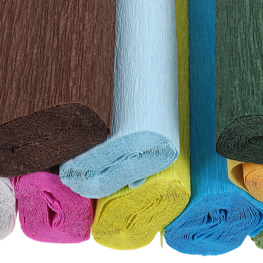 HOOWIFFY 12 Rolls Decorative Crepe Paper Streamers for Birthday Party Decorations and Craft Supplies Assorted Colors
