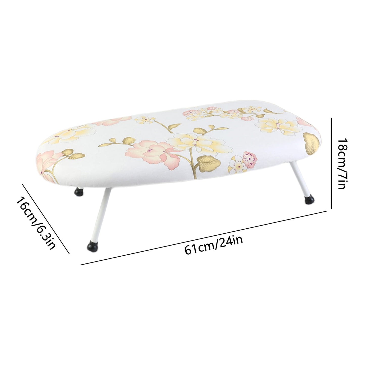 Kdkad Desktop Ironing Board, Small Folding Tabletop Iron Board with Heat-Resistant Cover, Portable for Dorm, Travel & Small Spaces, Mini Ironing Mat E
