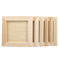 HOOWIFFY Plain Wooden Picture Frames for Crafting Khaki Plastic 6Pcs for Family Gift
