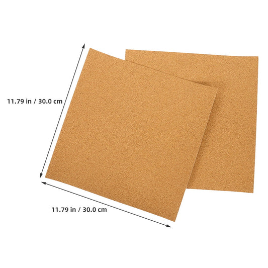 HOOWIFFY 5Pcs Sound Insulation Cork Board Tiles with Self Adhesive Backing for Wall Decor