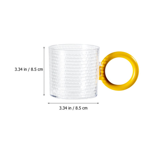HOOWIFFY 2Pcs Reusable Bathroom Mouthwash Cups with Handle Large Capacity As Material Drinking Tumblers
