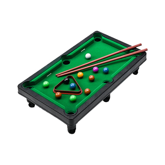 Lksixu Tabletop Pool, Mini Pool Table Table Billiards Game Set With 2 Sticks & 11 Balls Home Office Desk Stress Relief Games Children's Gifts,Travel-Friendly & Office Desk Games, Bartop, or Home Use 27.5x19.2x7.5cm(12x6.9x2.8in).